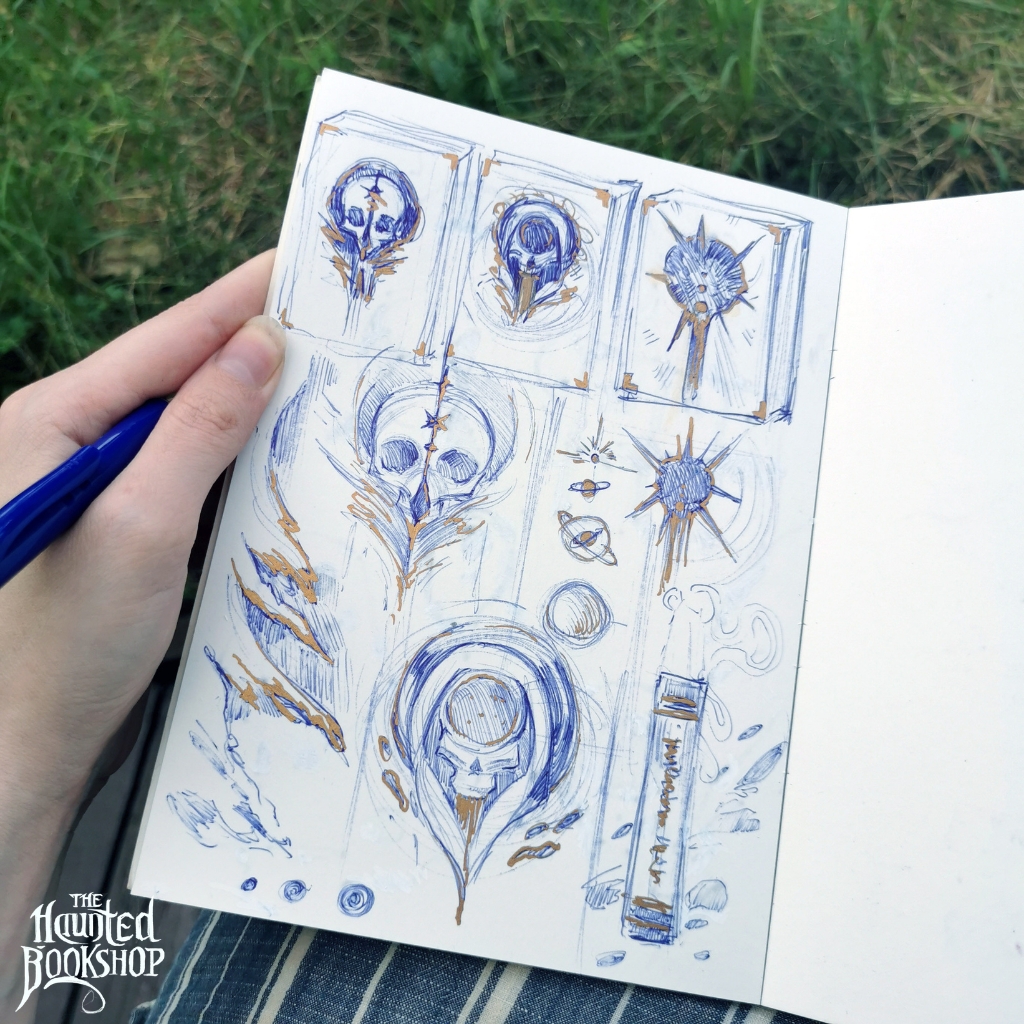 Nat's sketchbook - early concept explorations for the Void Codex covers
